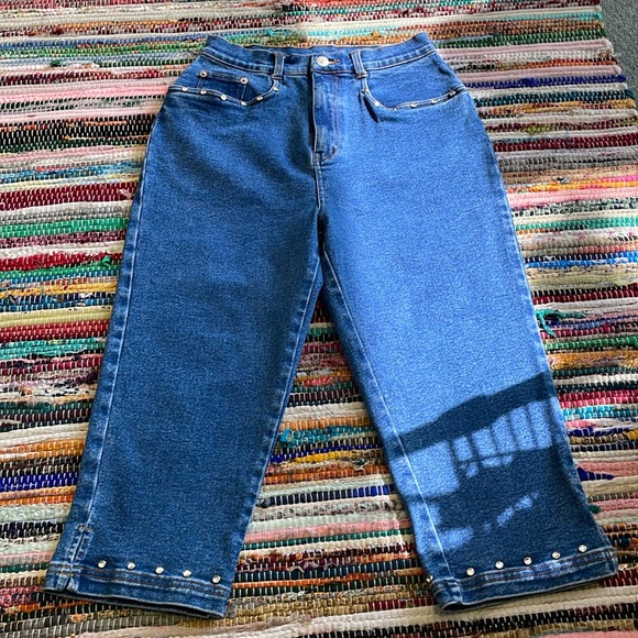 VTG- Denim & Co Bling Capri Jeans- #1901 - Picture 7 of 15
